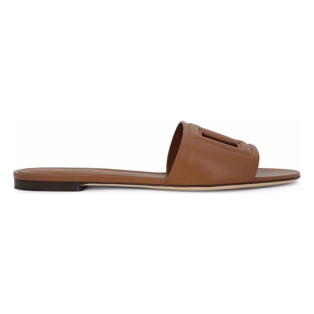 Dolce&gabbana - Sandales plates 'Millennials Logo' pour Femmes