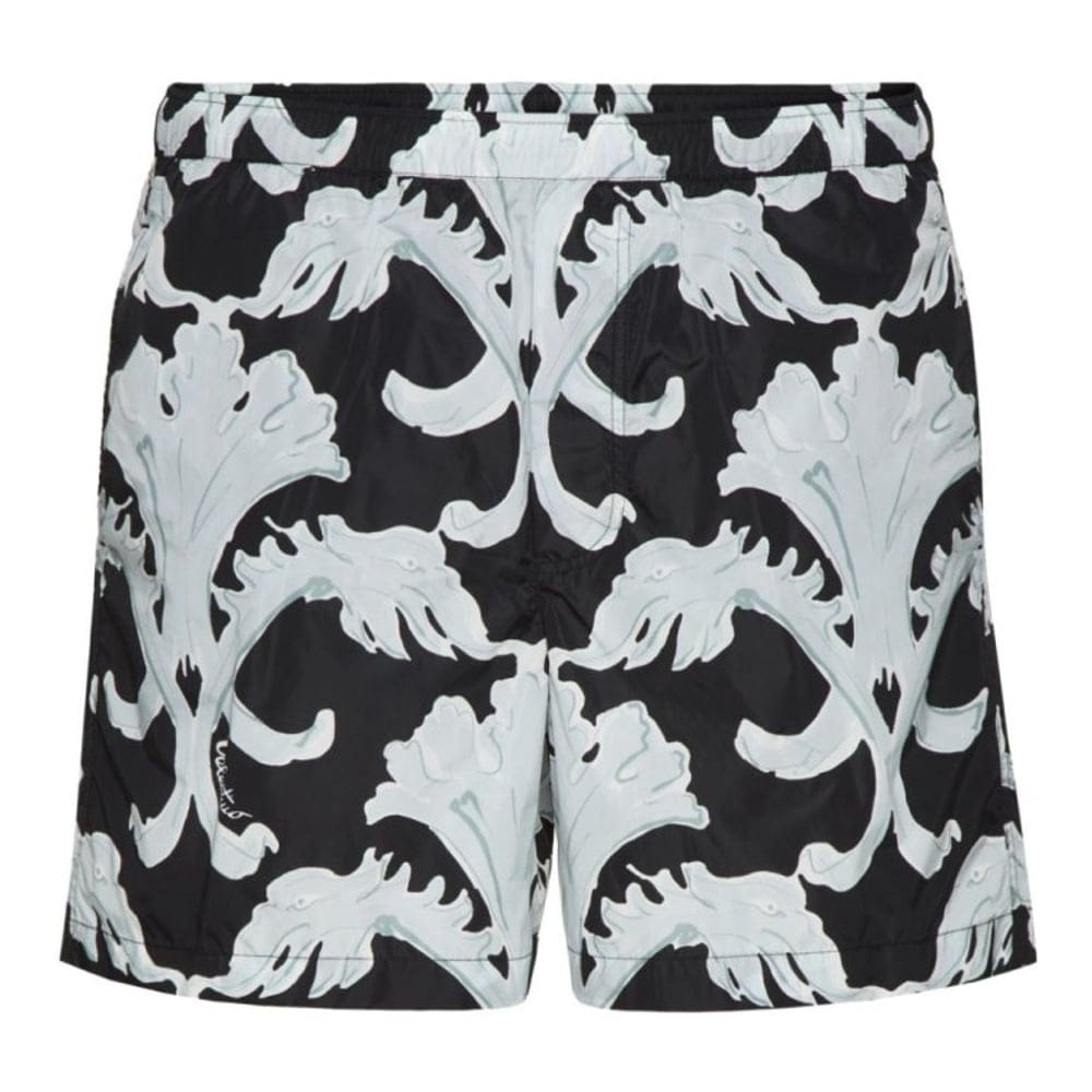 Valentino - Short de bain 'Abstract-Print Elasticated-Waist' pour Hommes