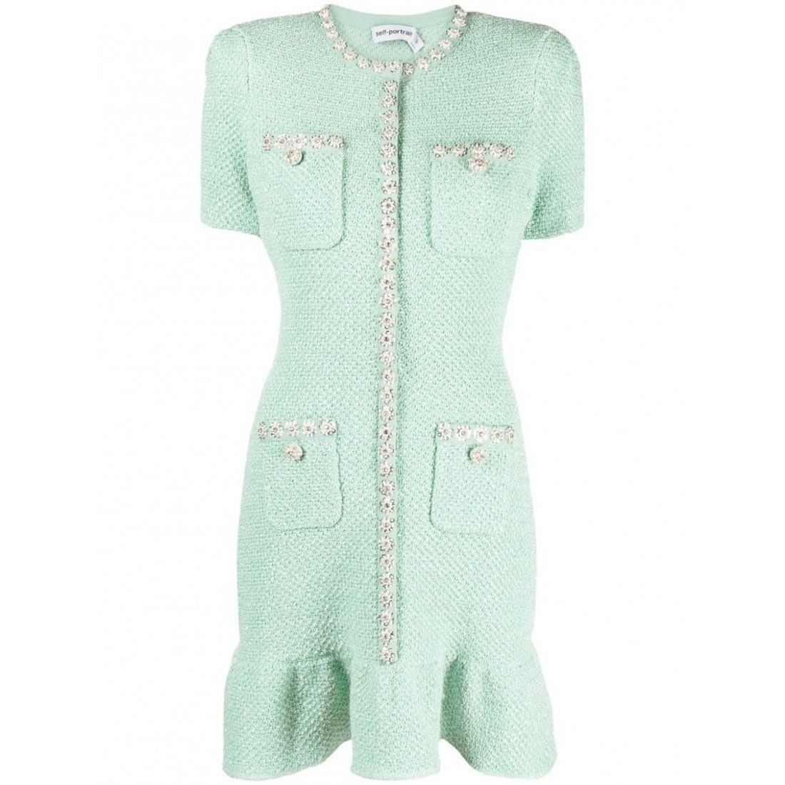 Self portrait - Robe mini 'Sequinned Tweed' pour Femmes