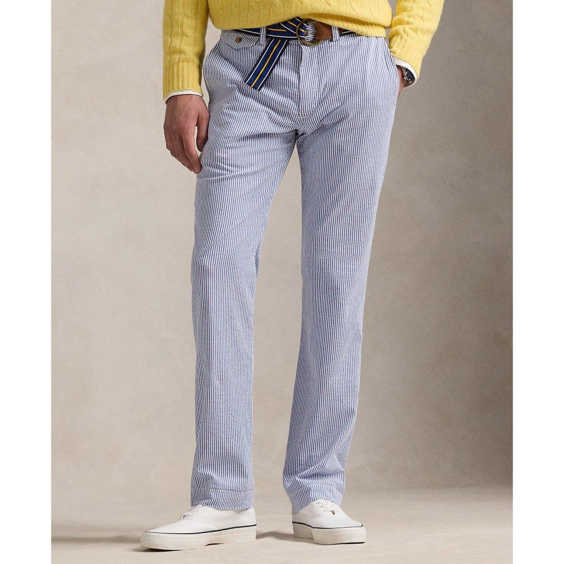Polo ralph lauren - "'Stretch Straight-Fit Seersucker Pants' pour Hommes"