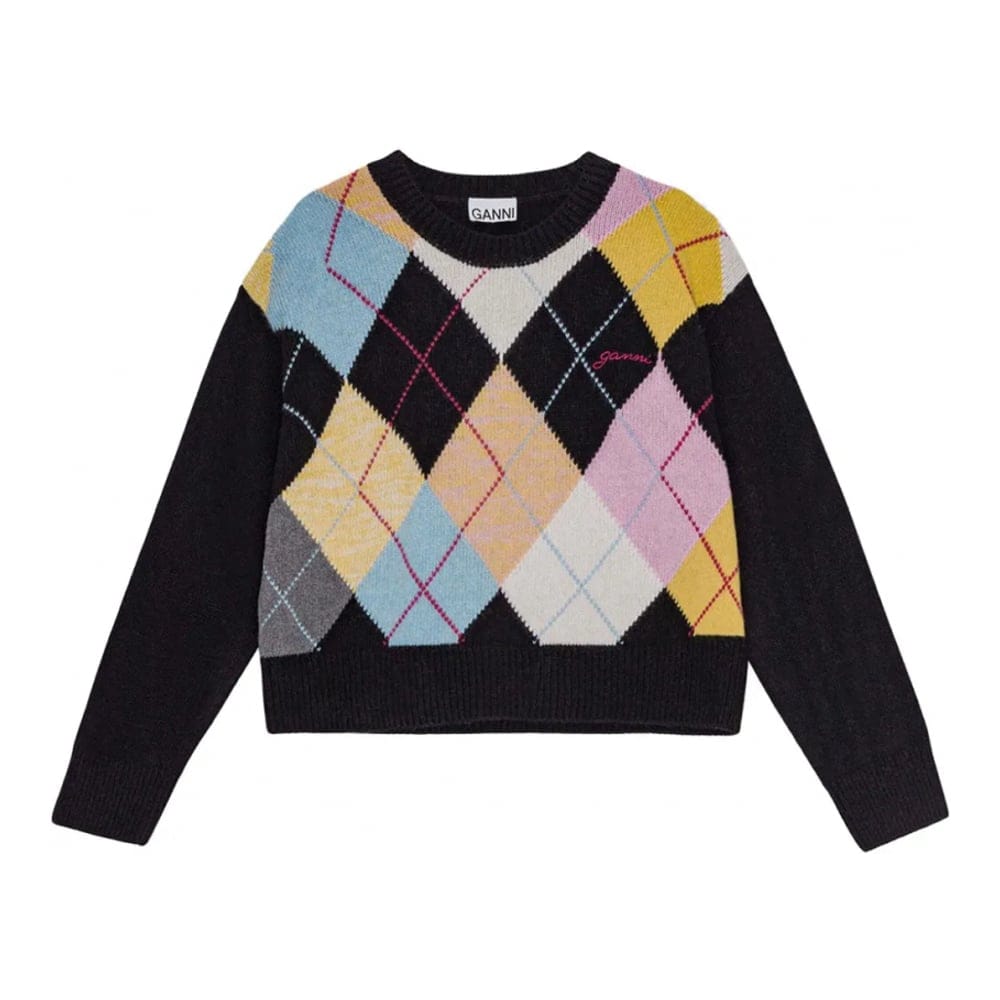 Ganni - Pull 'Diamond-Pattern' pour Femmes