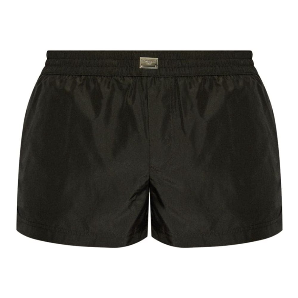 Dolce&gabbana - Short de bain 'Logo-Plaque' pour Hommes