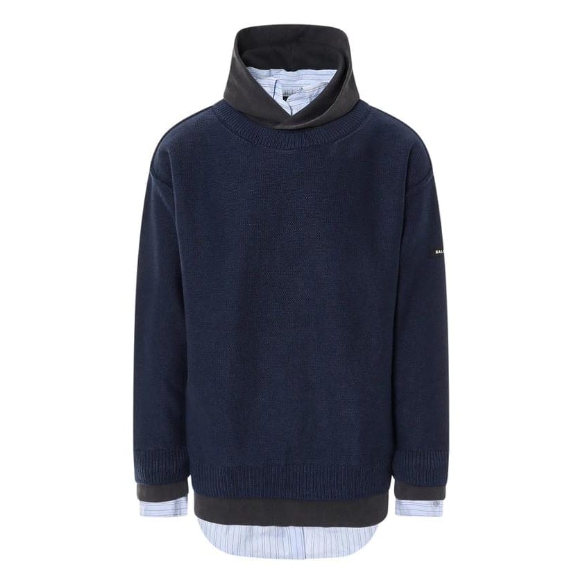 Balenciaga - Sweatshirt à capuche  'Layered Logo-Appliqué' pour Hommes
