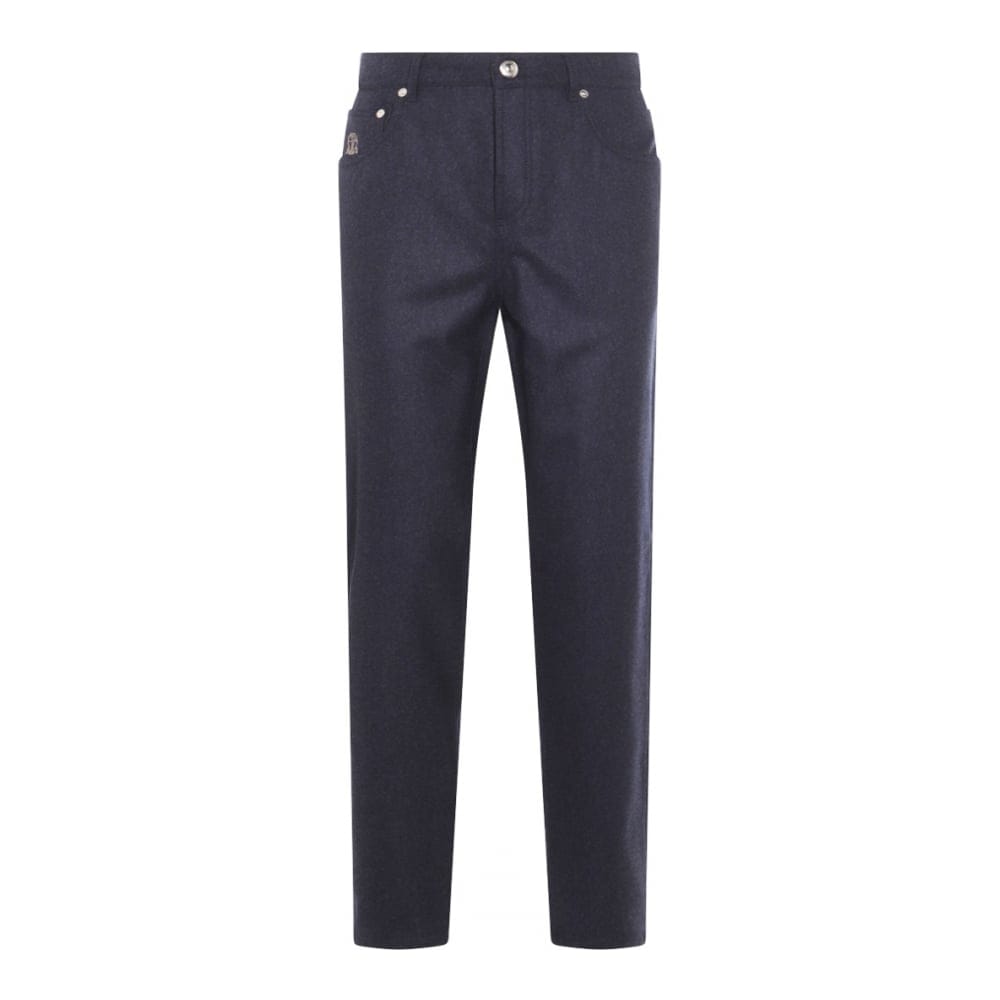 Brunello cucinelli - Pantalon 'Logo-Embroidered' pour Hommes