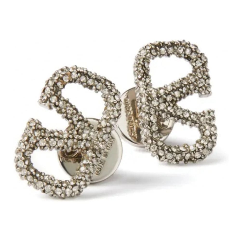 Valentino - Boucles d'oreilles 'VLogo Signature Crystal-Embellished' pour Femmes