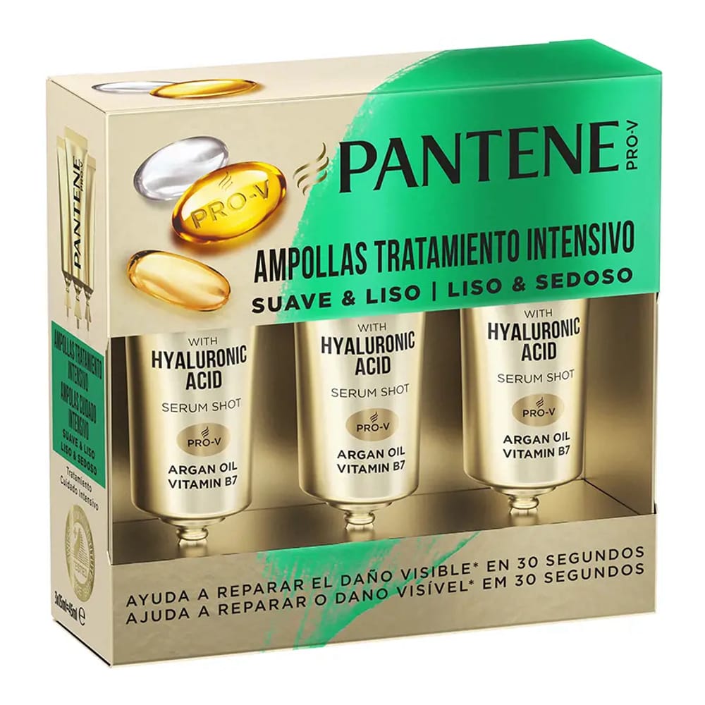 Pantene - Traitement capillaire 'Pro-V Smooth & Straight' - 15 ml, 3 Pièces