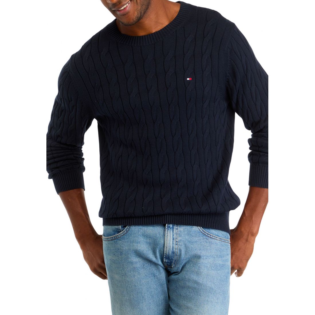 Tommy hilfiger - "Pull 'Classic Cotton Cable Crew Neck' pour Hommes"