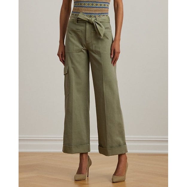 Lauren ralph lauren - "'Pleated Cotton Twill Wide-Leg Cargo Pant' pour Femmes"