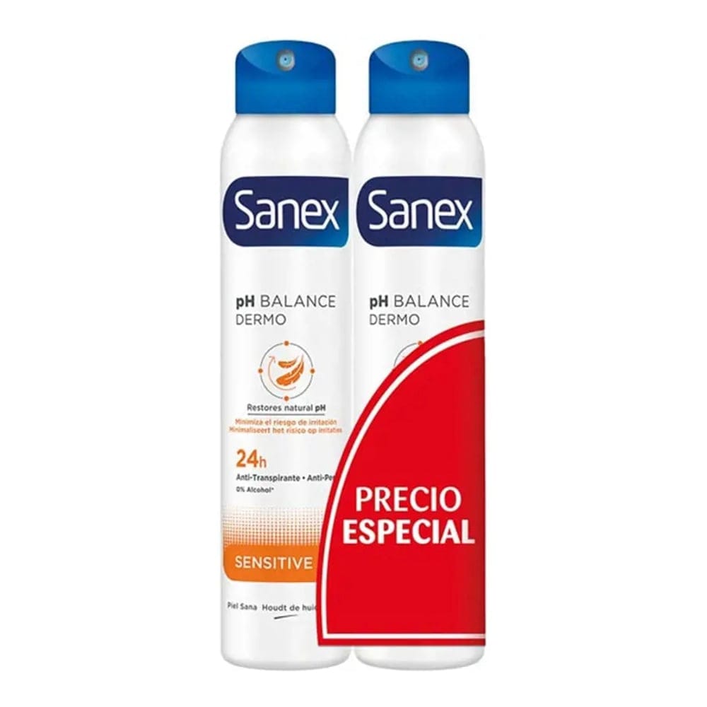 Sanex - Déodorant spray 'Dermo Sensitive Duo' - 200 ml, 2 Pièces