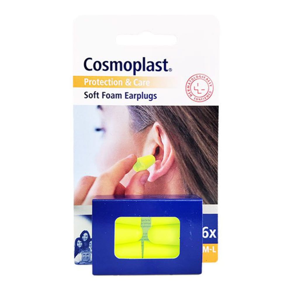Cosmoplast - Bouchons d'oreilles 'Foam' - 6 Pièces