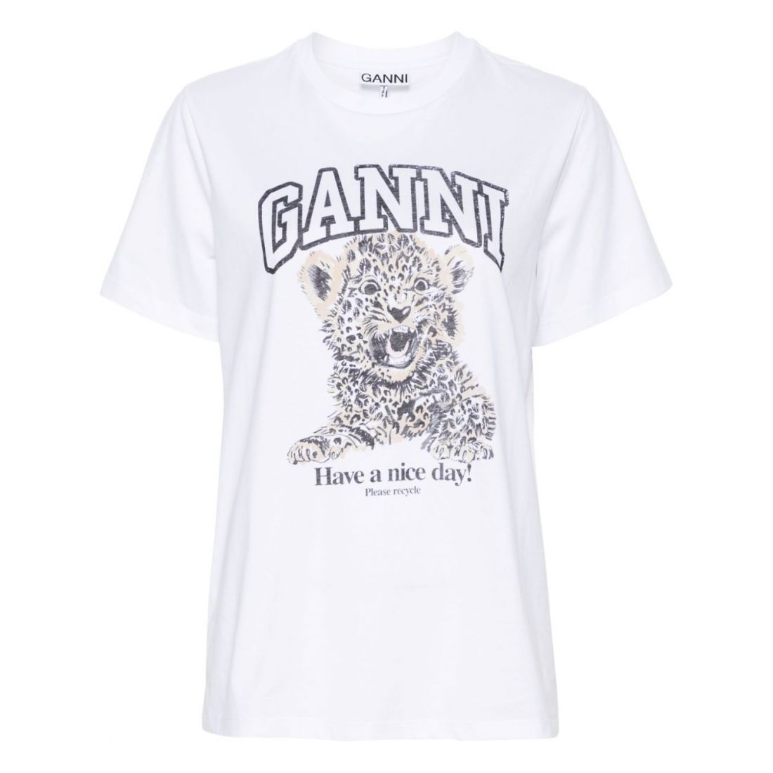 Ganni - T-shirt 'Leopard Jersey' pour Femmes