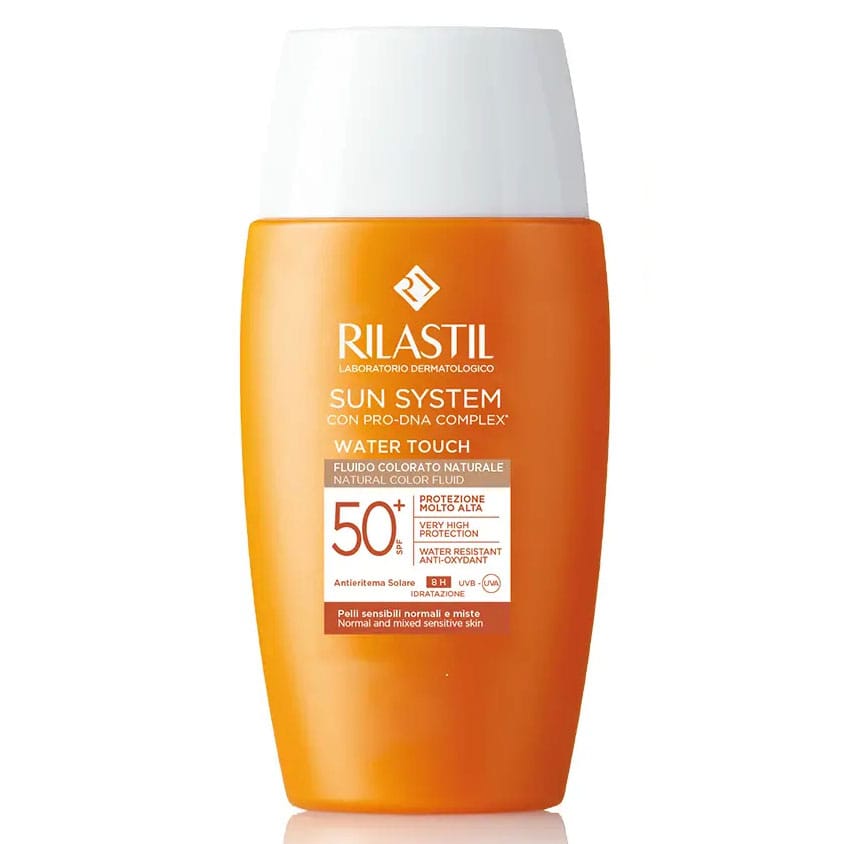 Rilastil - Crème solaire teintée 'Sun System Water Touch Colour SPF50+' - Tous types de peau, 50 ml