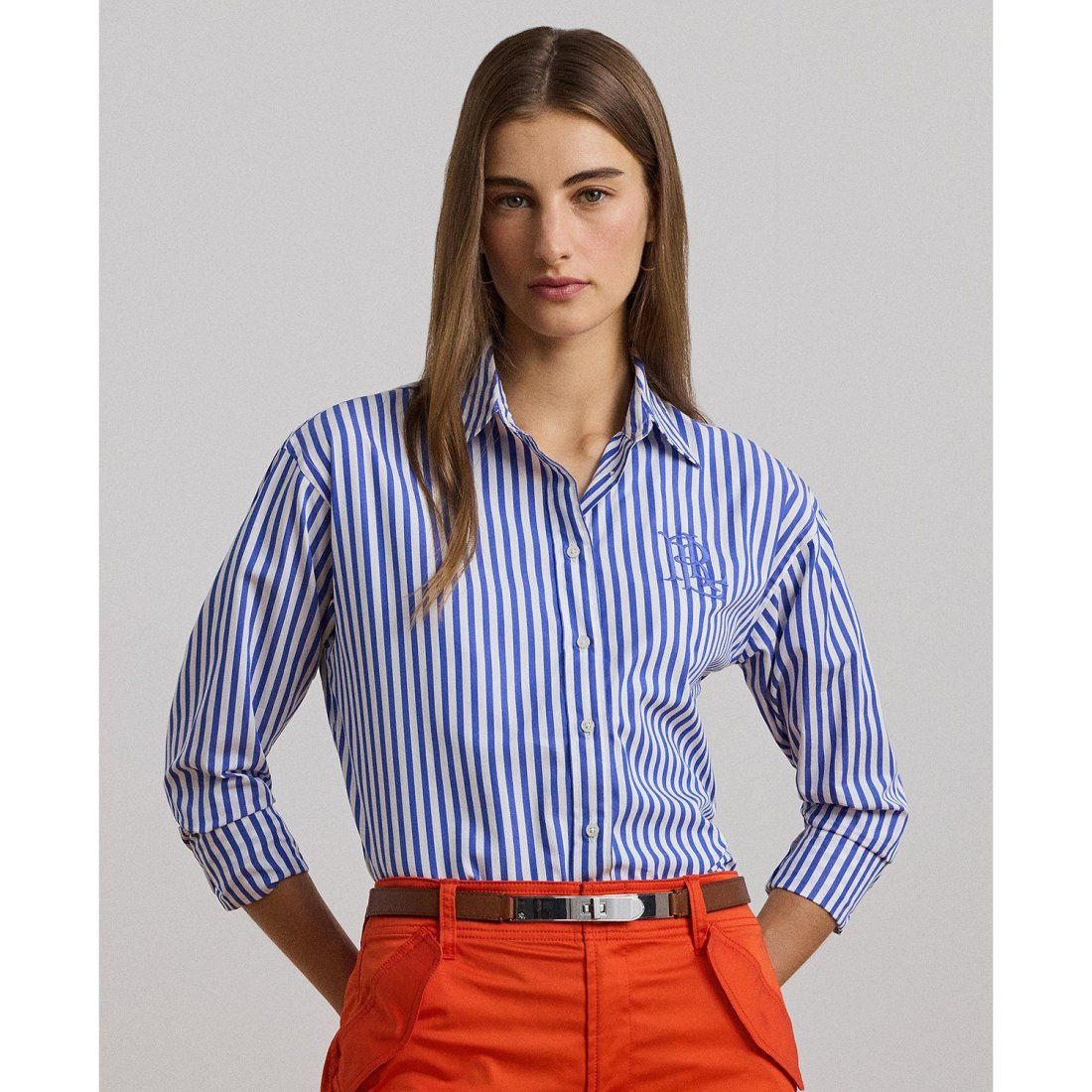 Lauren ralph lauren - 'Relaxed-Fit Striped Broadcloth Shirt' pour Femmes