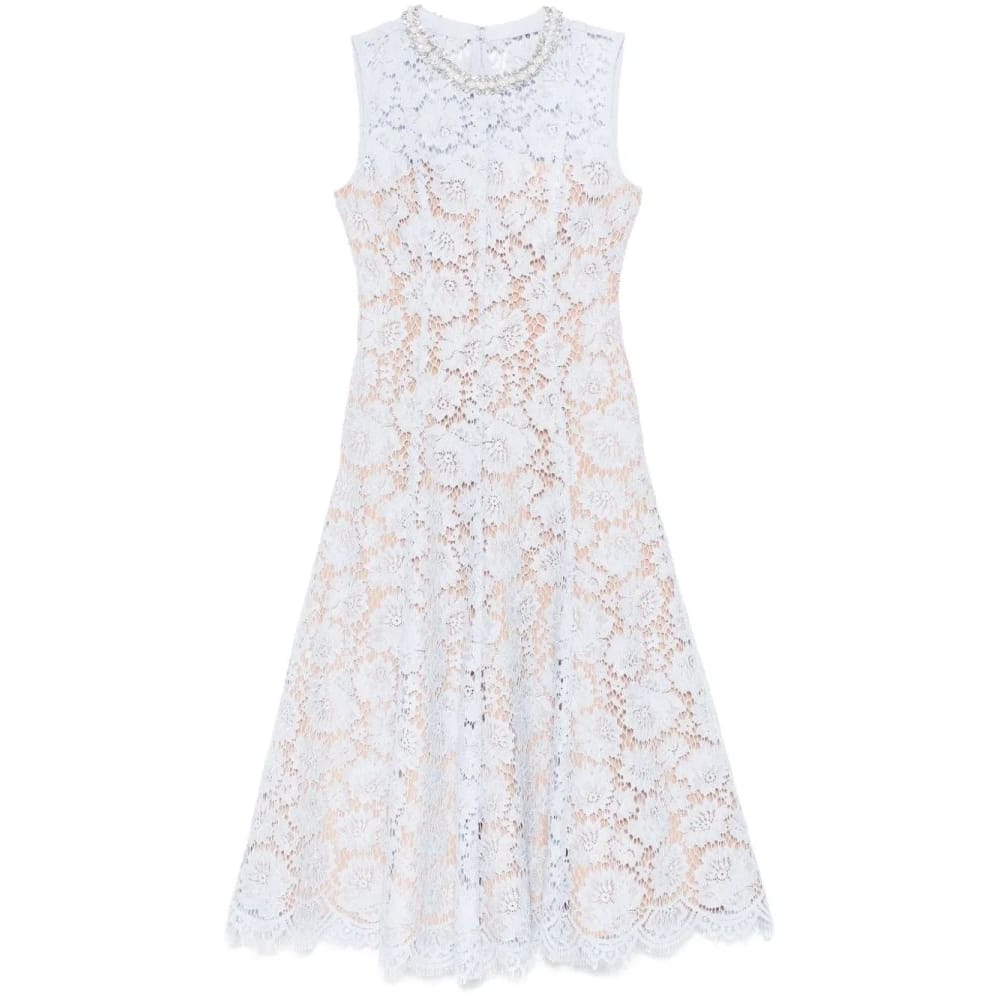 Self portrait - Robe Midi 'Fine-Lace' pour Femmes