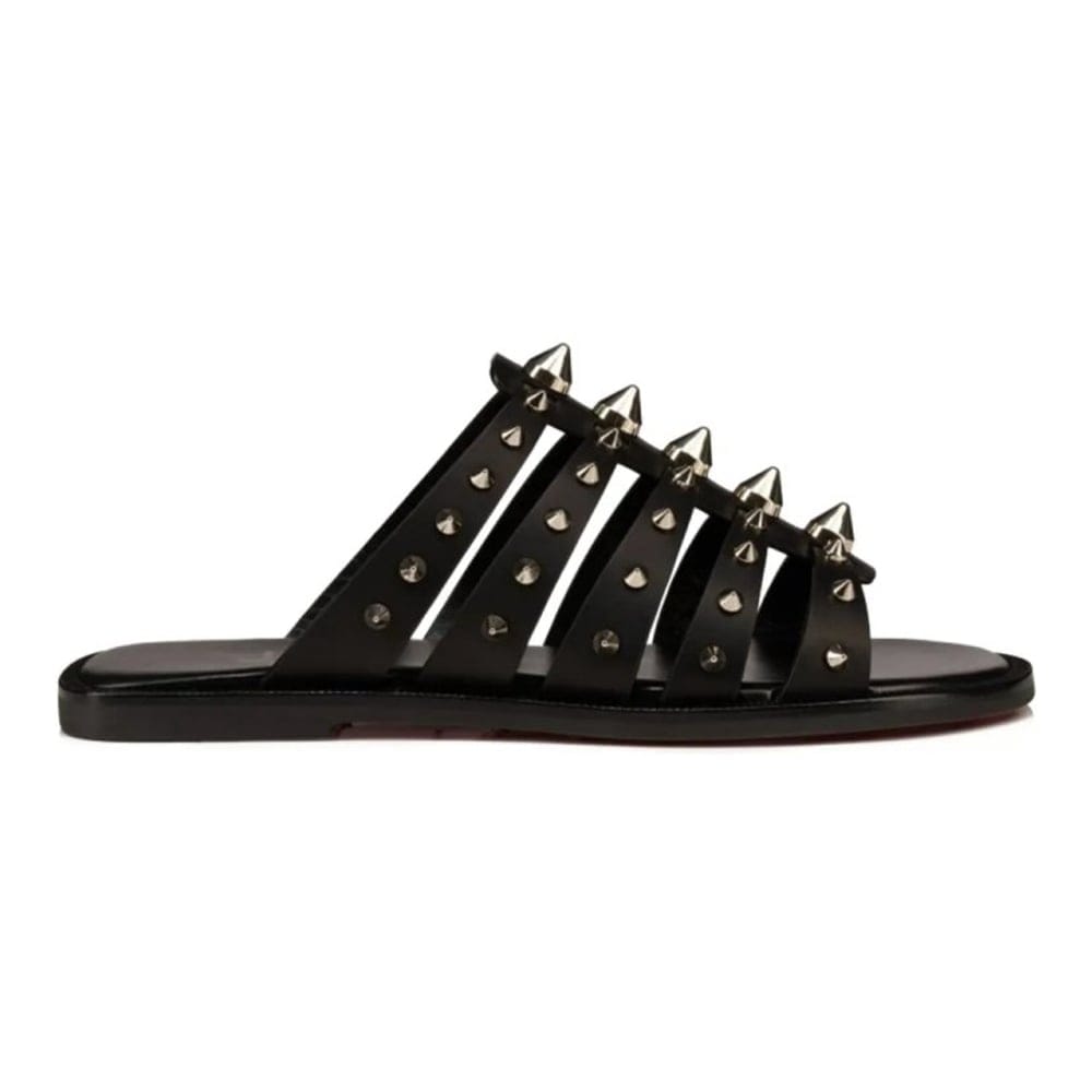Christian louboutin - "Sandales plates 'Spike-Embellished' pour Femmes"