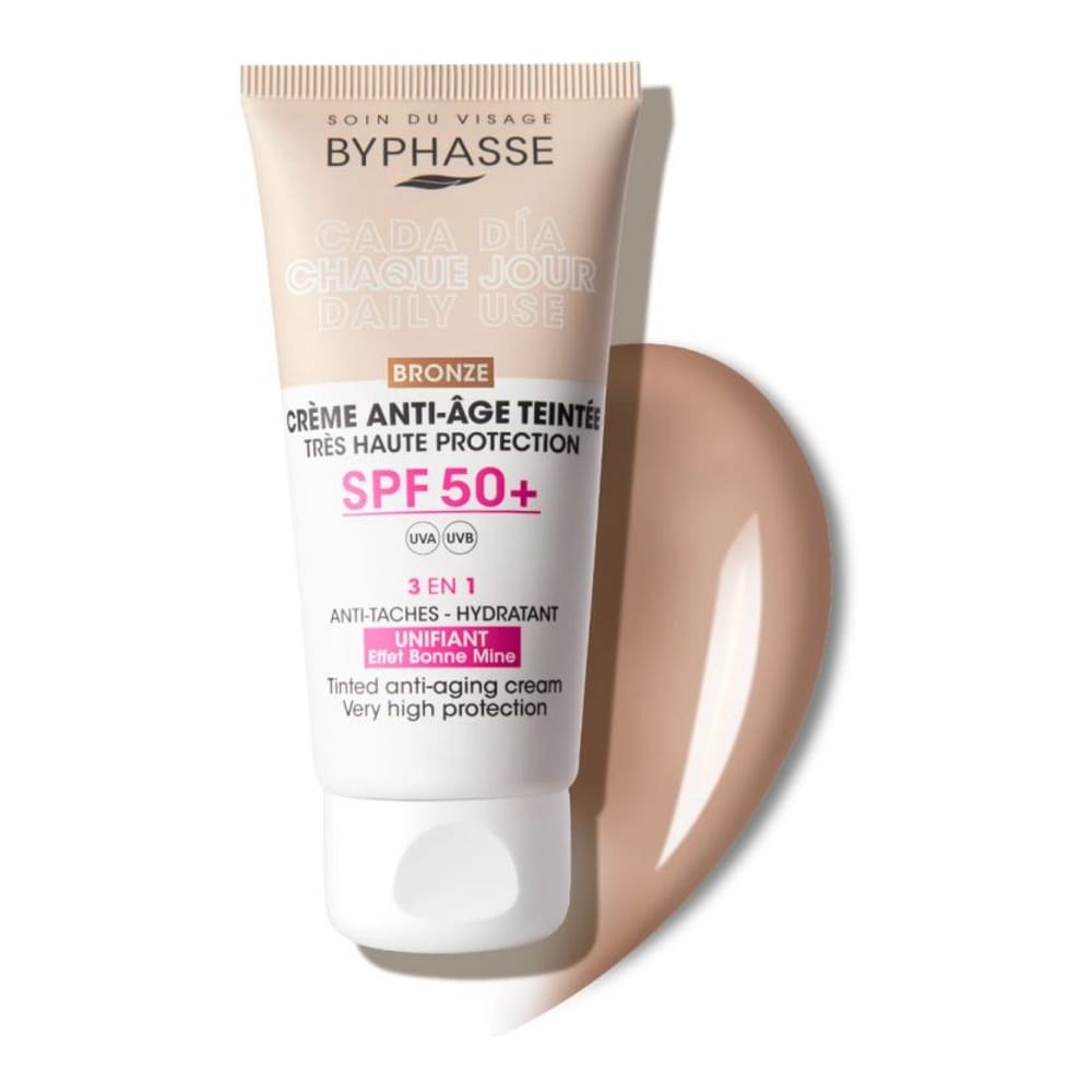 Byphasse - Crème solaire pour le visage 'Anti-Aging SPF50+ Tinted' - Bronze 50 ml