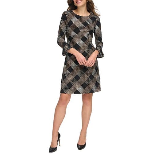 Tommy hilfiger - Robe fourreau 'Bell Sleeve Plaid' pour Femmes
