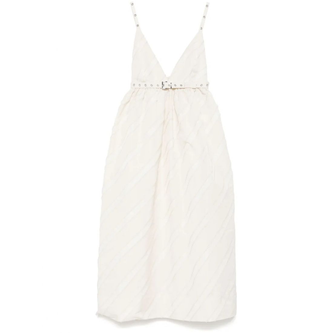 Ganni - Robe Midi 'Stripe-Pattern' pour Femmes