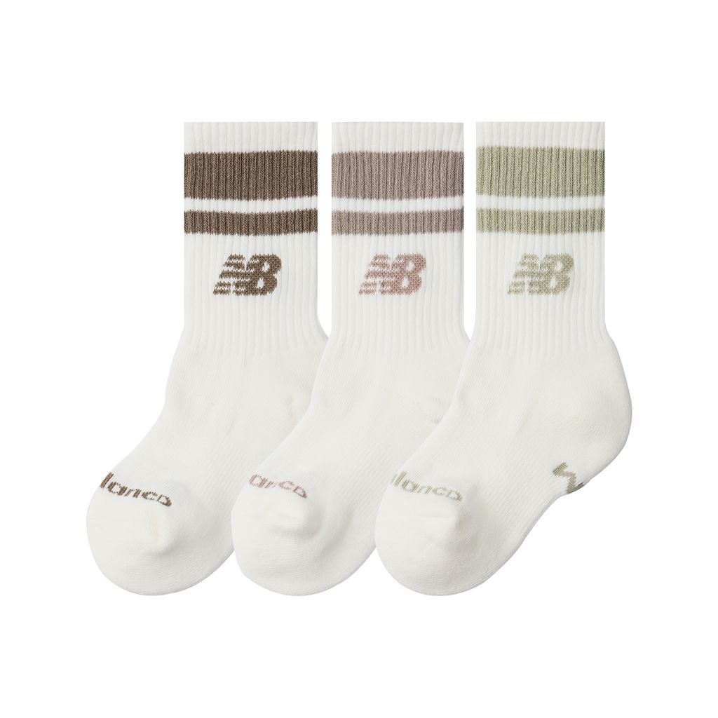 New balance Kids Everyday Stripe Midcalf 3 Pack-S S