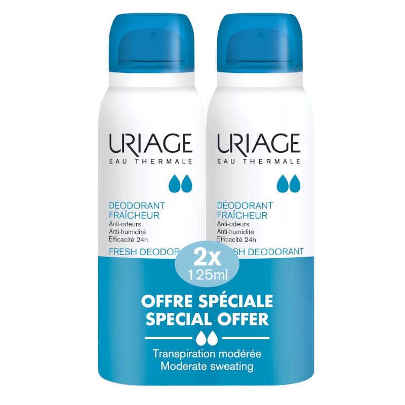 Uriage - Déodorant Fraicheur Eau Thermale - 125 ml, 2 Pièces
