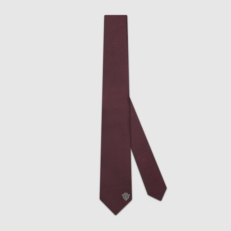 Gucci - Cravate 'Jacquard With Gucci Crest' pour Hommes