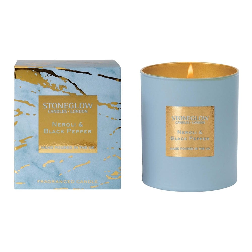 StoneGlow - Bougie parfumée 'Neroli & Black Pepper' - 220 g