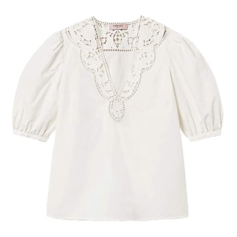 Twin set - Blouse à manches courtes 'Broderie-Anglaise' pour Femmes