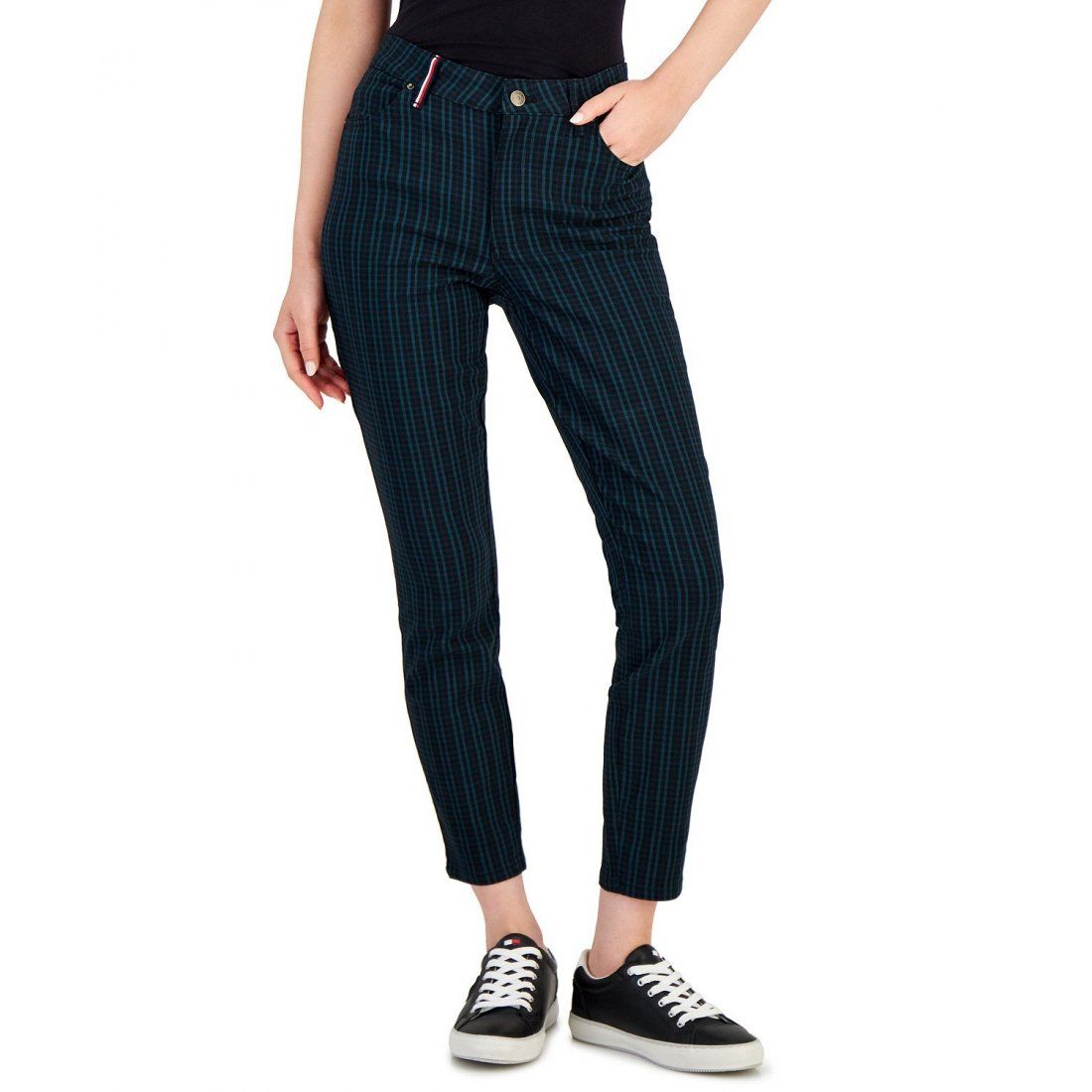 Tommy Hilfiger - Pantalon 'Blackwatch Tribeca Plaid' pour Femmes