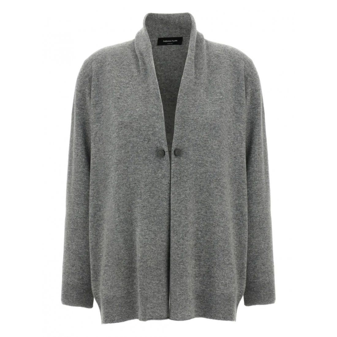 Fabiana filippi - Cardigan 'Shawl-Collar Jewel-Brooch' pour Femmes