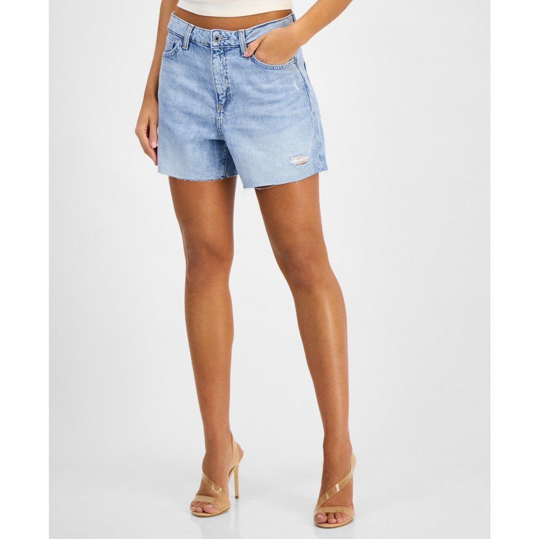 Guess - Short 'Relaxed Denim Cutoff' pour Femmes