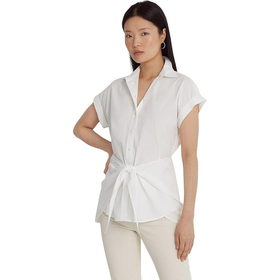 Ralph Lauren - Chemise 'Tie Front Broadcloth' pour Femmes