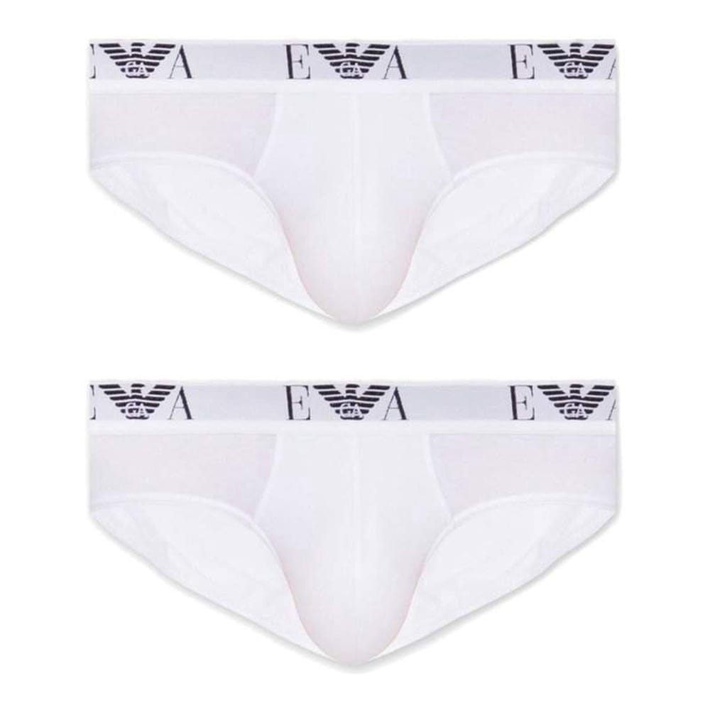 Emporio armani - Boxer 'Logo-Embroidered' pour Hommes - 2 Pièces