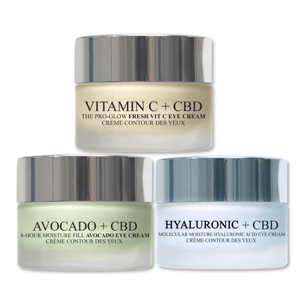 London botanical laboratories - Crème contour des yeux 'Avocado + CBD + Vitamin C + Hyaluronic' - 2 Pièces
