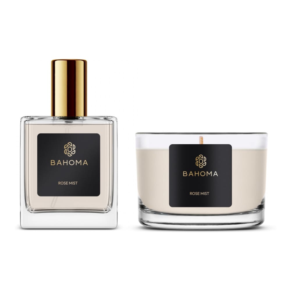 Bahoma london - Bougie et vaporisateur d'ambiance 'Pearl' - Rose Mist 2 Pièces