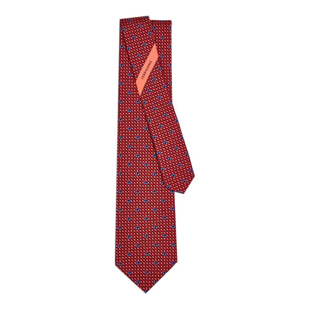 Salvatore ferragamo - Cravate 'Gancini Print' pour Hommes