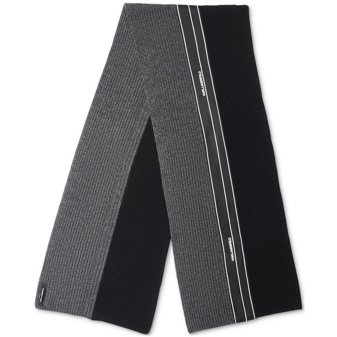 Karl lagerfeld - Foulard 'Two-Tone Logo Stripe' pour Hommes
