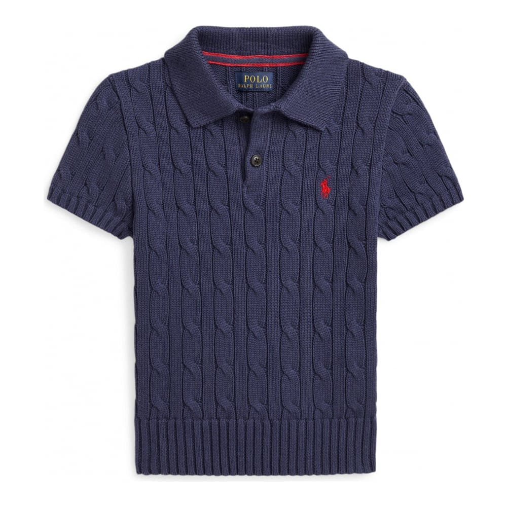Ralph lauren kids - Pull 'Cable-Knit Polo-Collar' pour Petits garçons