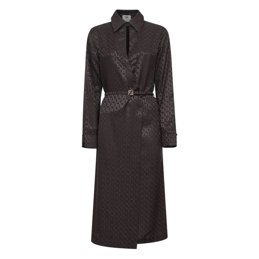 Fendi - Robe à manches longues 'FF-Logo Jacquard' pour Femmes