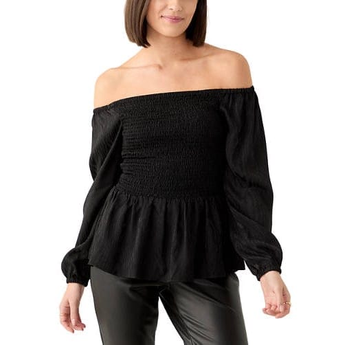 Michael michael kors - 'Long Sleeve Smock Off the Shoulder Blouse' pour Femmes