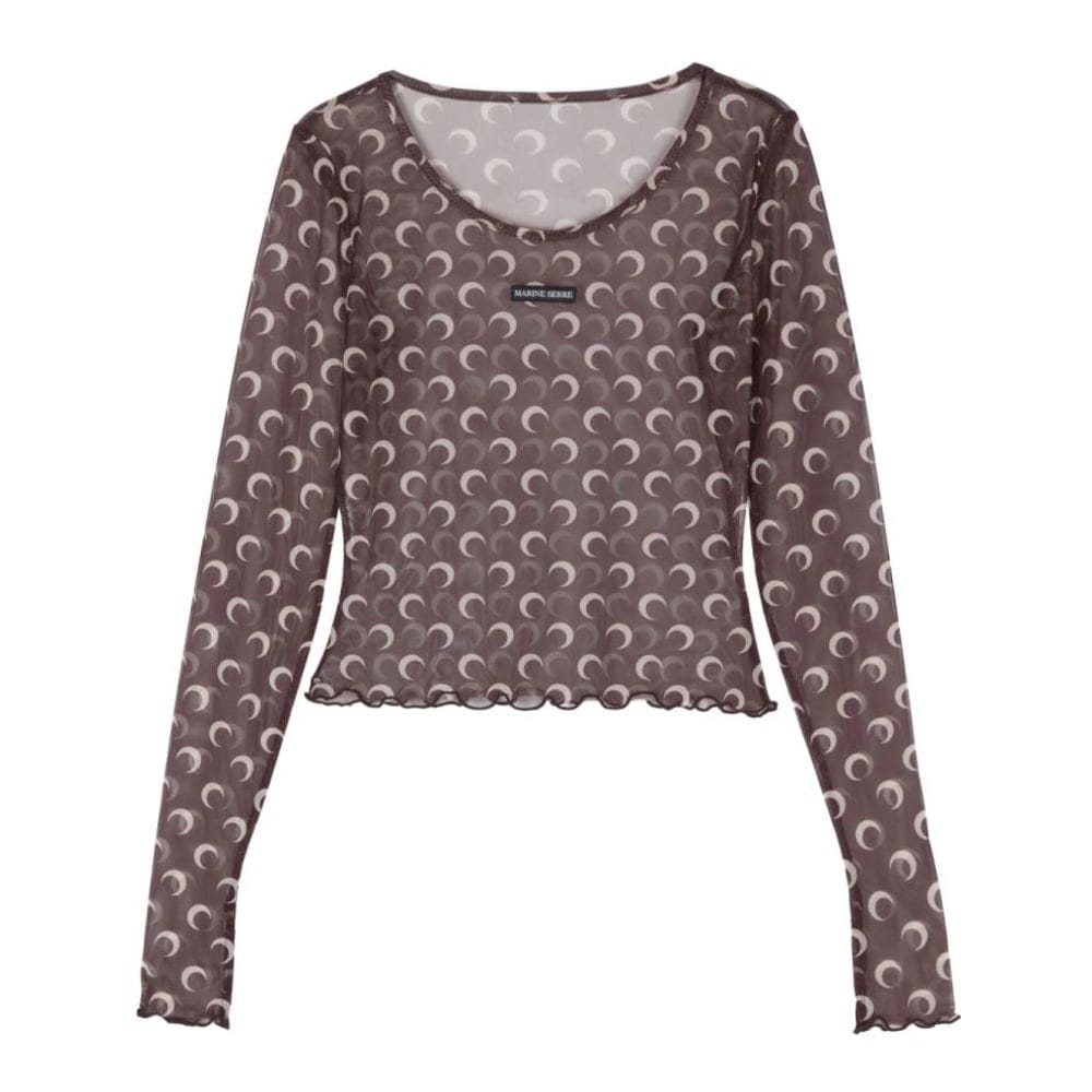 Marine serre - "Crop Top 'Moon-Print' pour Femmes"-XS