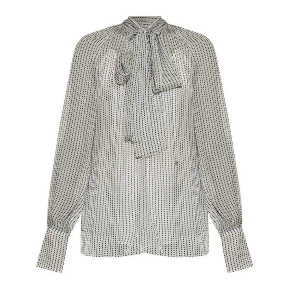 Givenchy - Blouse à manches longues 'Gathered-Tie' pour Femmes