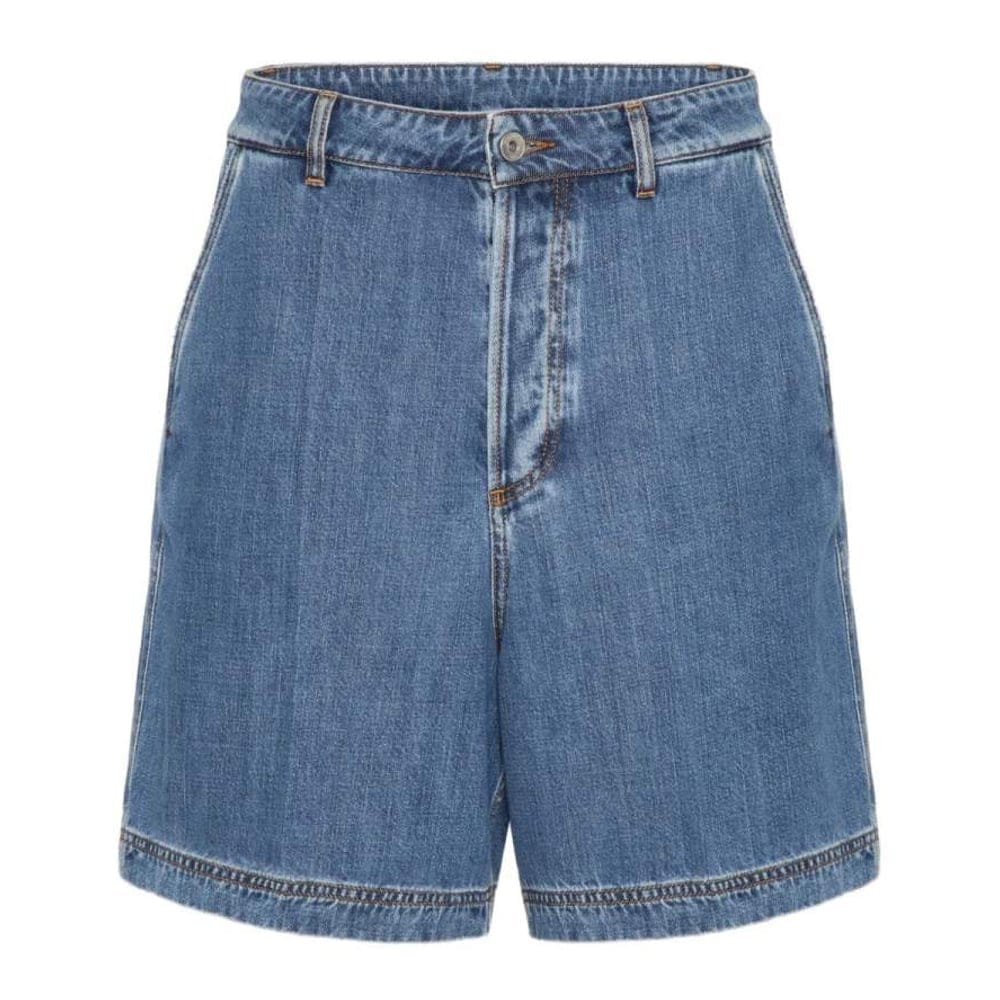 Valentino garavani - Short en jean 'Vgold Detail' pour Hommes