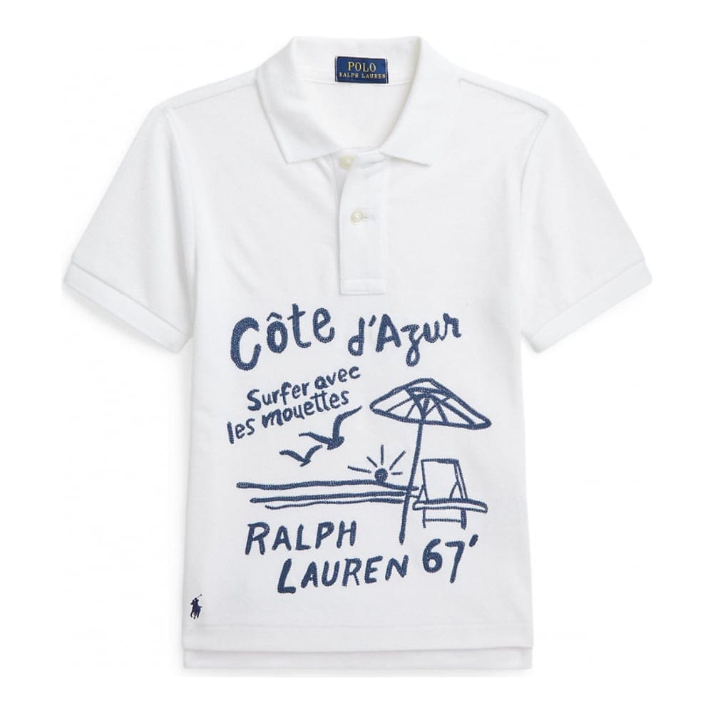 Ralph lauren kids - "'Embroidered Cotton Mesh Polo Shirt' pour Petits garçons"