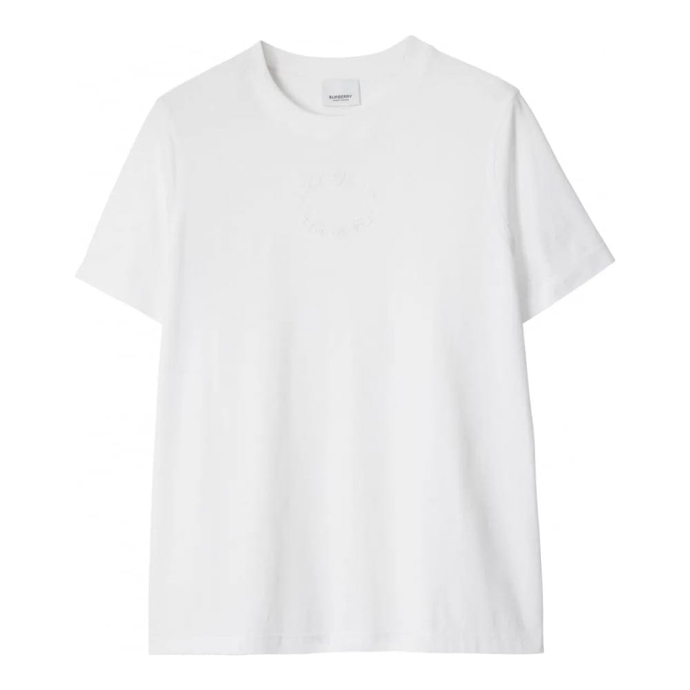 Burberry - T-shirt 'Tonal Embroidered-Logo' pour Femmes