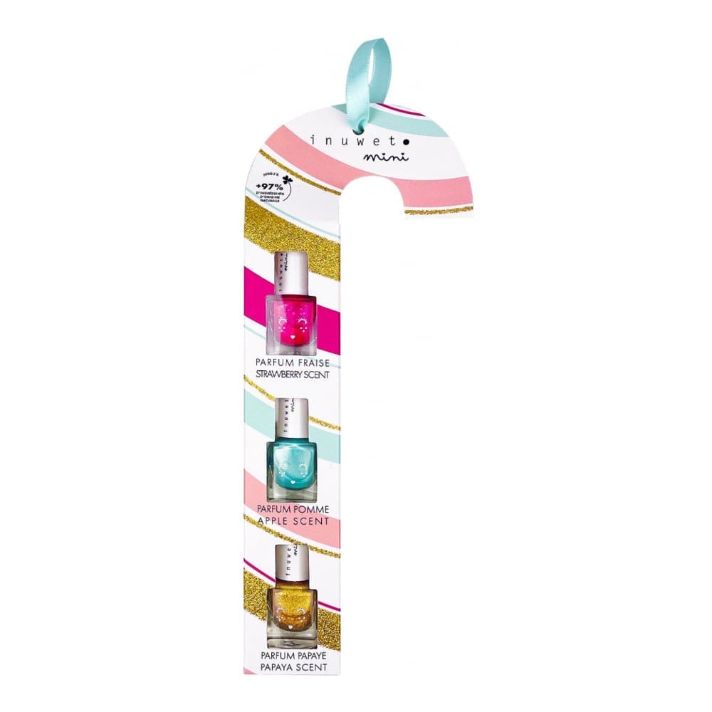Inuwet - Set de vernis à ongles 'Mini Candy Cane' - 3 Pièces