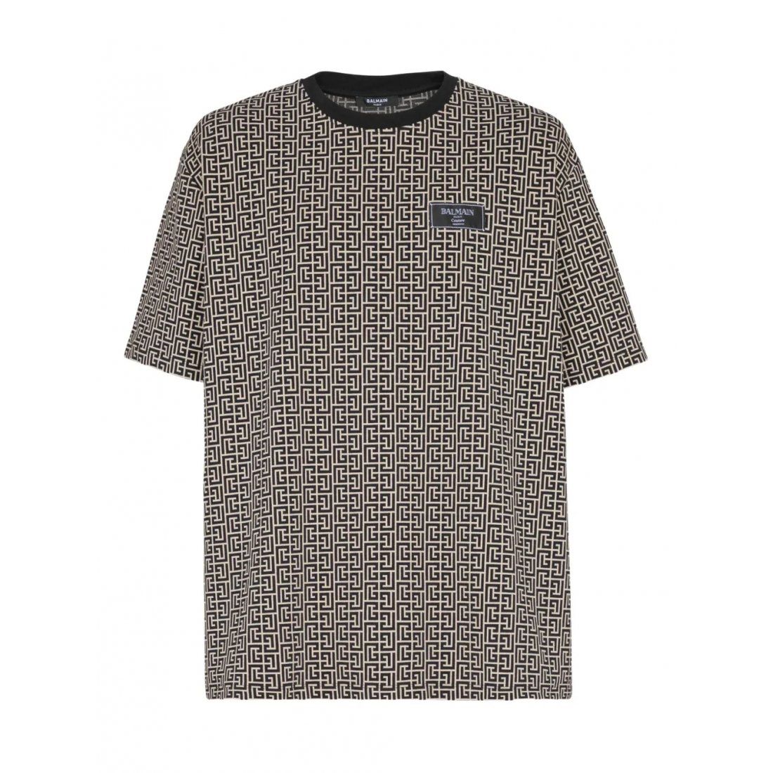 Balmain - T-shirt 'Monogram-Jacquard' pour Hommes