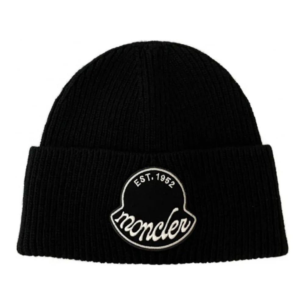 Moncler - Bonnet 'logo-patch' pour Hommes