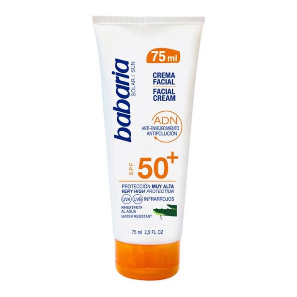 Babaria - Crème solaire pour le visage 'Solar ADN Aloe Vera SPF50+' - 75 ml