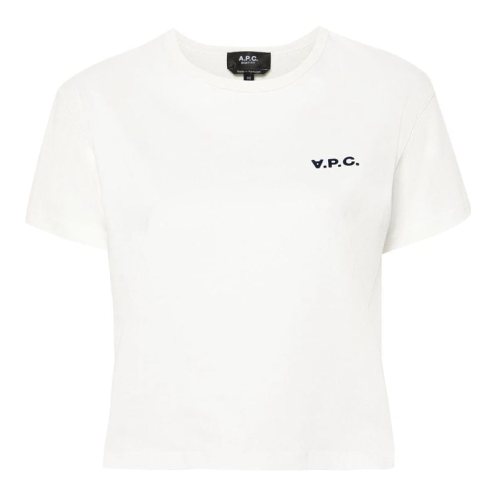 A.p.c. - T-shirt 'Logo-Appliqué Cropped' pour Femmes