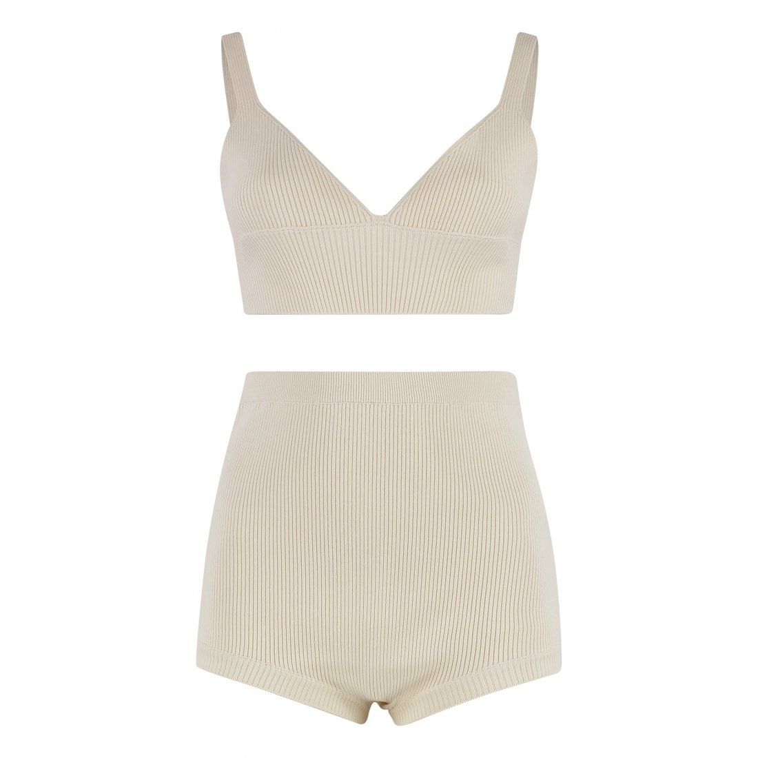 Red valentino - Ensemble Loungewear 'Crop top + Shorts Ribbed' pour Femmes